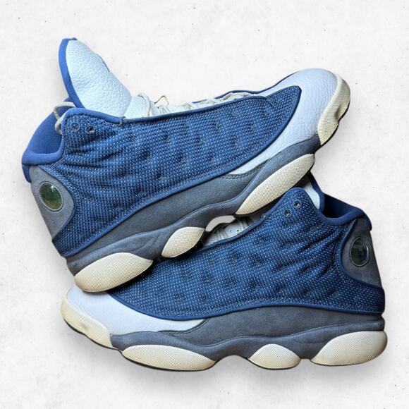 Nike Air Jordan 13 OG \'Flint\' 1998 men\'s 11.5 Grey French Blue 414571-404